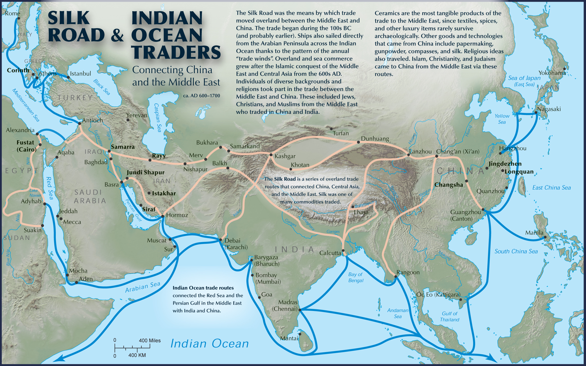 Map Of Trade Routes On Silk Road Silk Road Map Silk Road Silk Route ...
