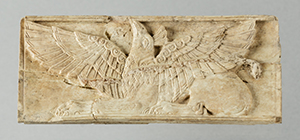 OIM A22212, ivory plaque, griffin, Megiddo