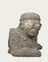 OIM A27853, female sphinx, basalt, Tel Tayinat, Syria